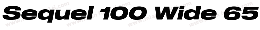 Sequel 100 Wide 65 W字体转换